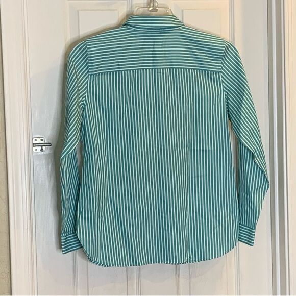 Chicos No Iron Stretch Stripe Shirt Size 0/XS - Picture 6 of 14